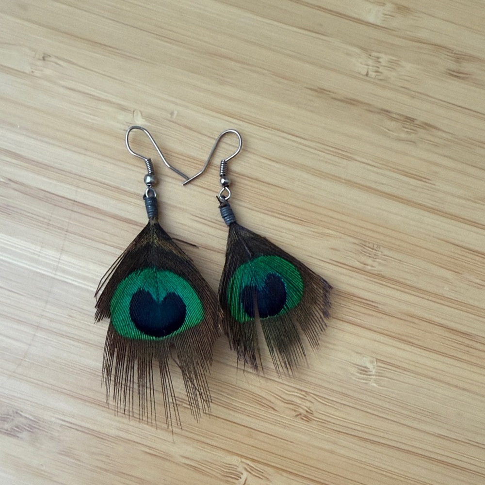 Peacock Feather Earrings